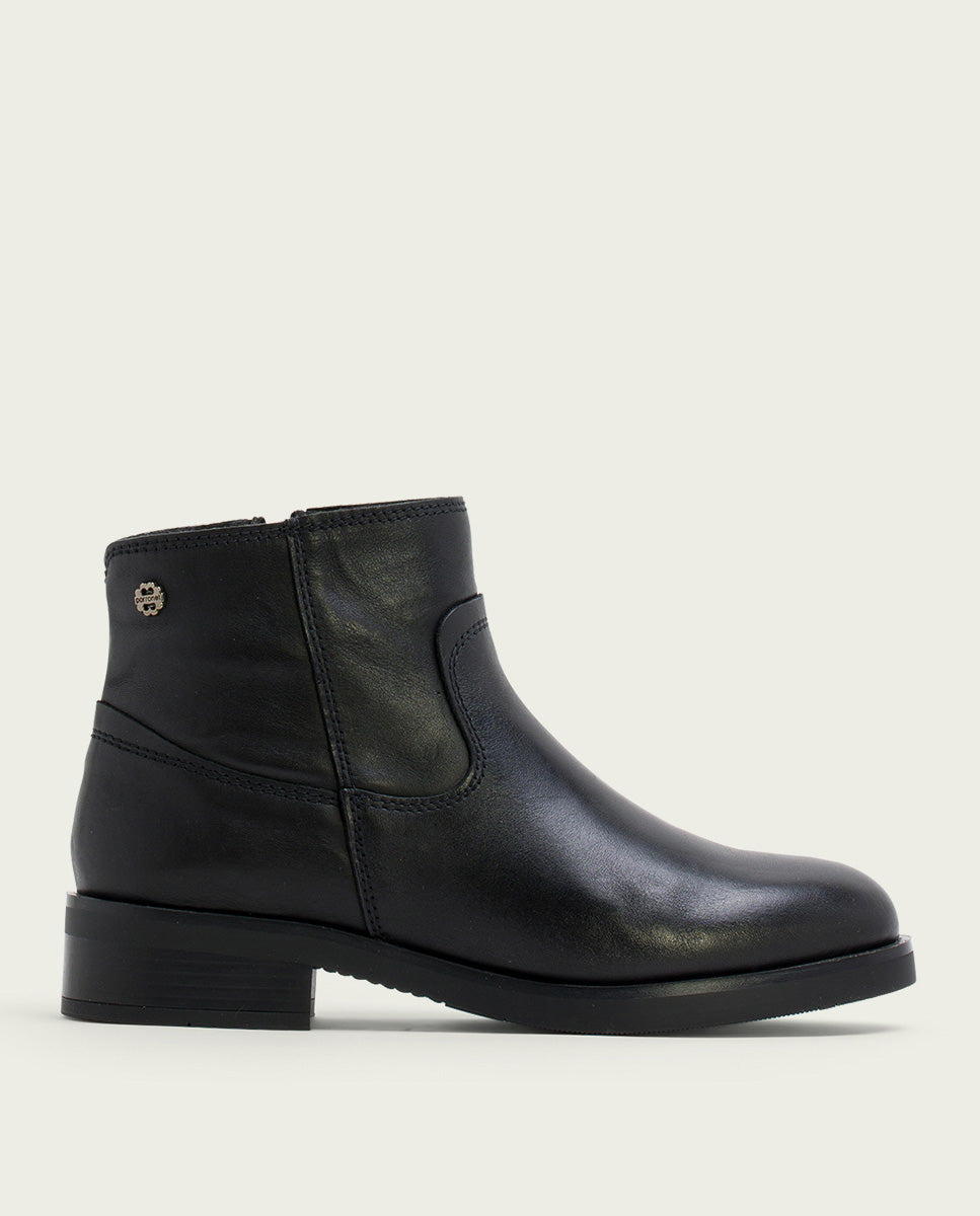 porronet BOTINES DE PIEL NEGROS CON CREMALLERA EINES Ahorra y exporta
