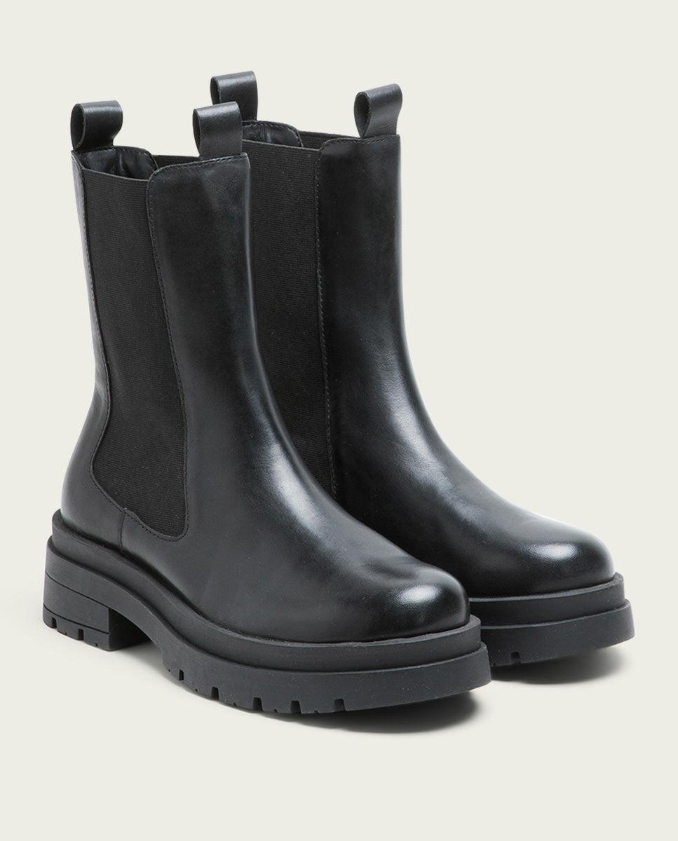 porronet BOTINES TRACK PIEL NEGROS CON ELÁSTICOS NAÍN Descuentos del mes