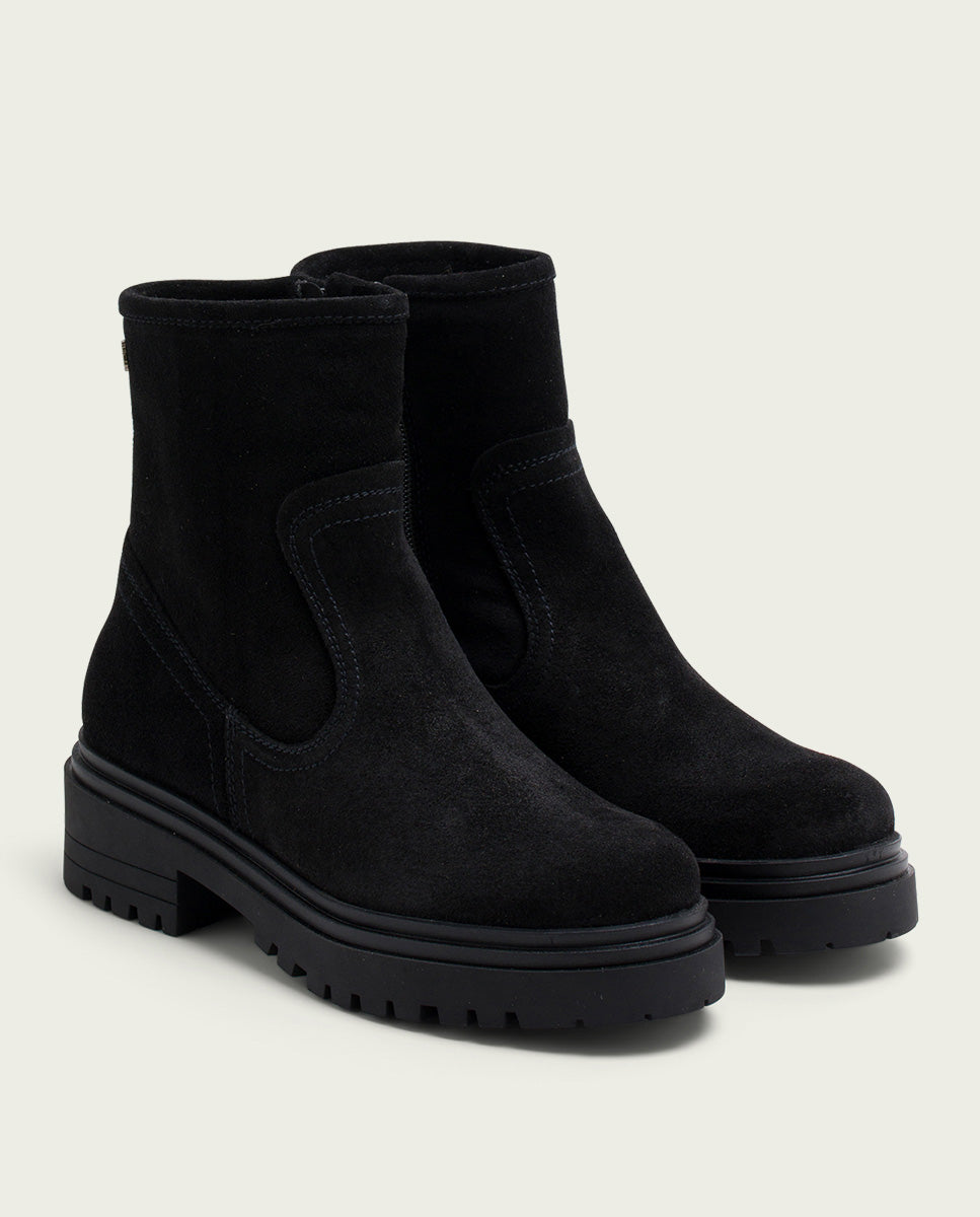 porronet BOTINES DE PIEL NEGROS CON CREMALLERA FIDES Última moda