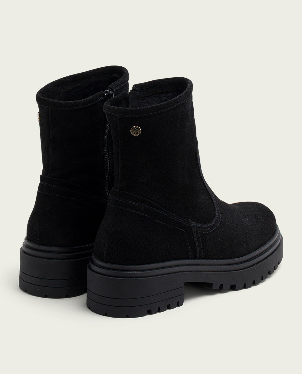 porronet BOTINES DE PIEL NEGROS CON CREMALLERA FIDES Última moda
