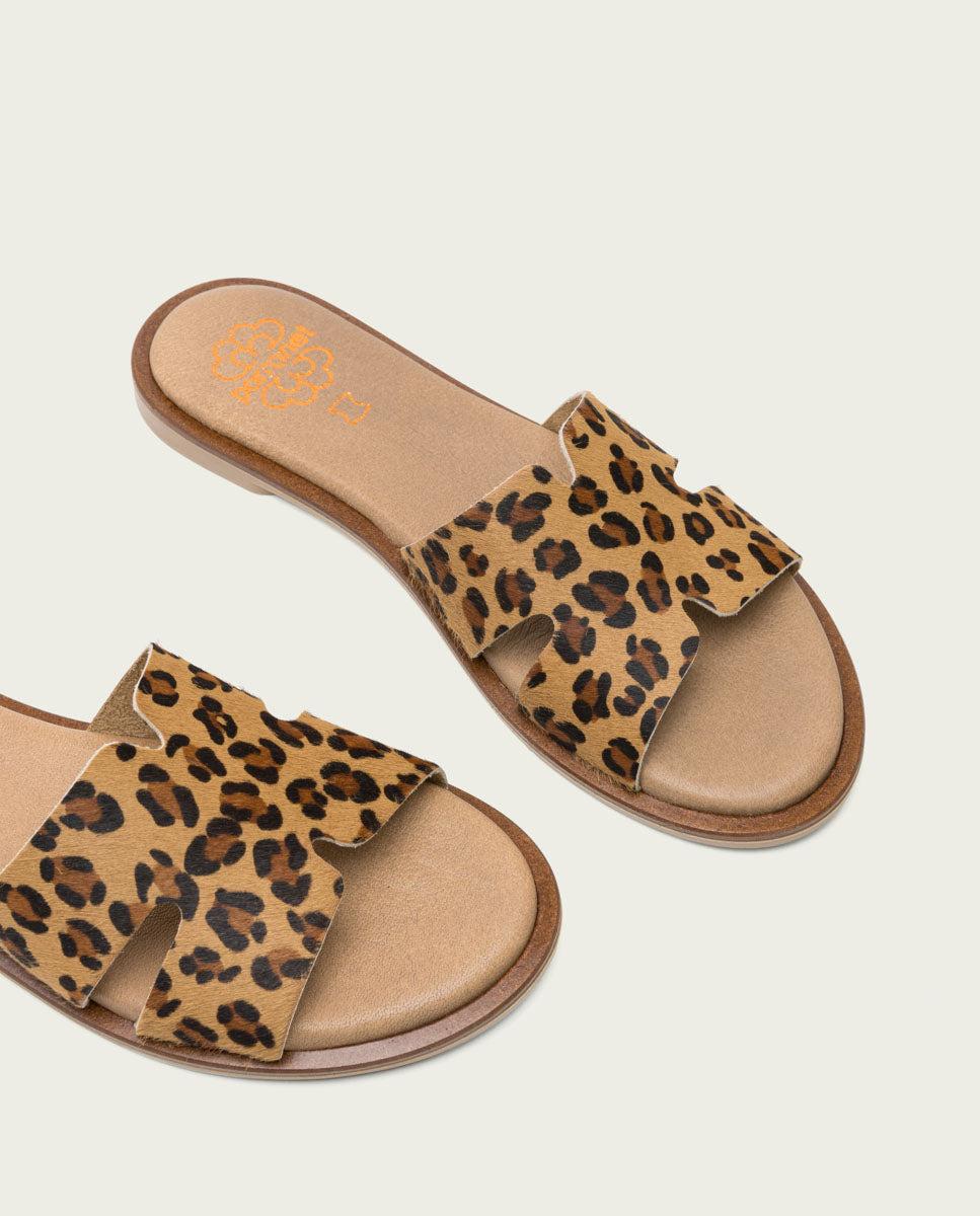 porronet SANDALIA PLANA PIEL ANIMAL PRINT CHLOE En línea