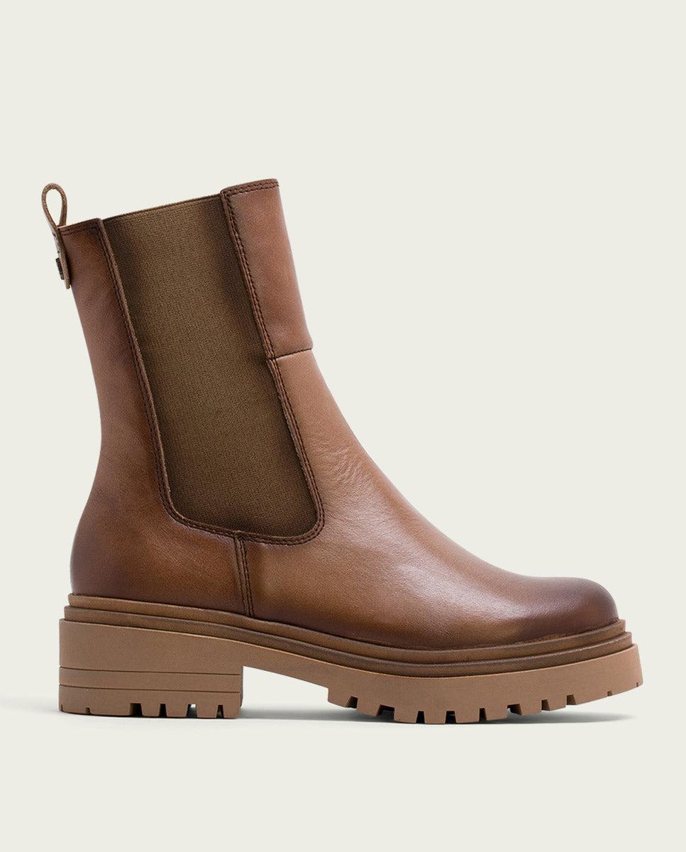 porronet BOTINES DE PIEL TAUPE CON ELASTICOS FILIS Envío gratis