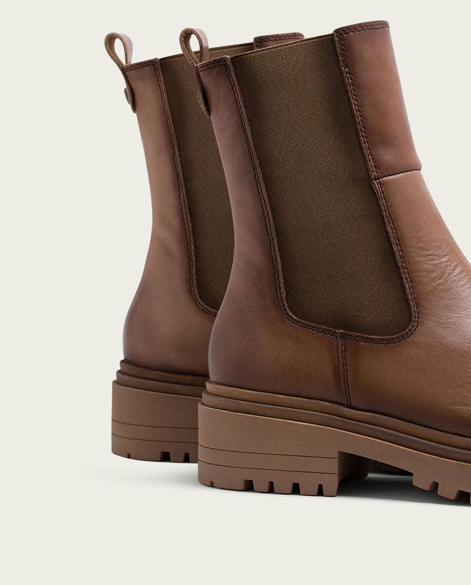 porronet BOTINES DE PIEL TAUPE CON ELASTICOS FILIS Envío gratis