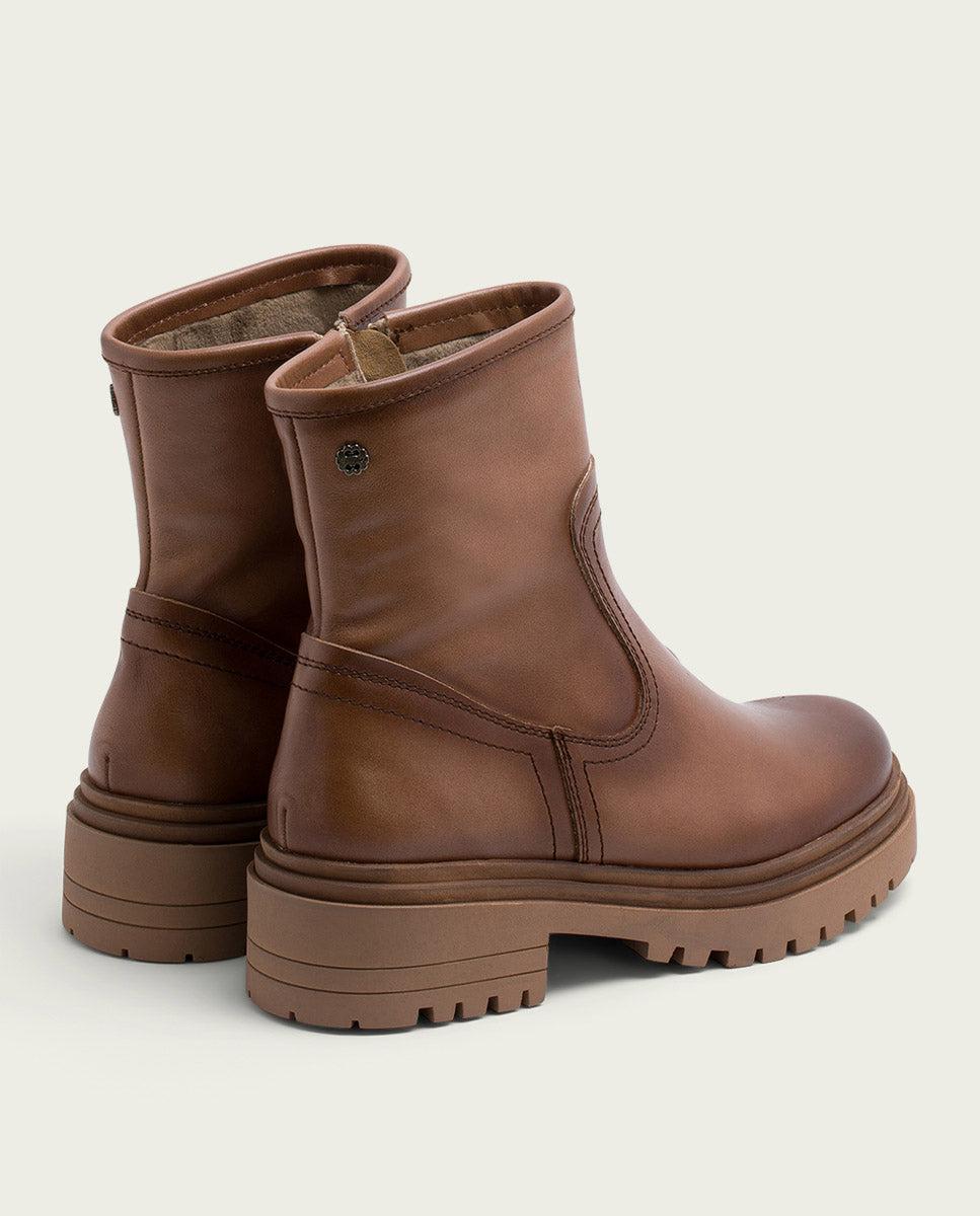 porronet BOTINES DE PIEL TAUPE CON CREMALLERA FIALA COMPRAR AHORA