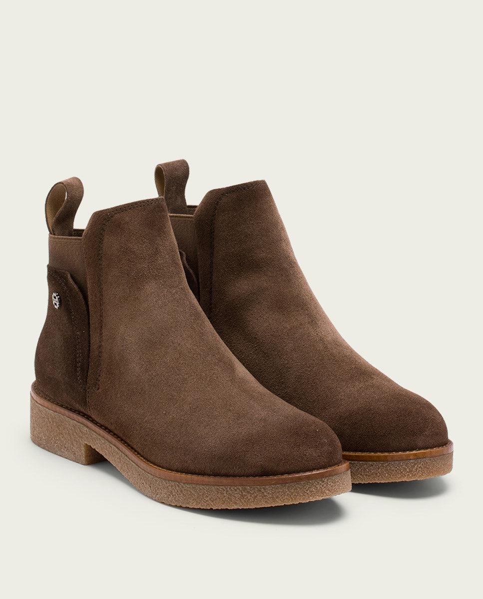 porronet BOTINES DE PIEL MOKA CON ELÁSTICOS DALIA Promoción por tiempo limitado