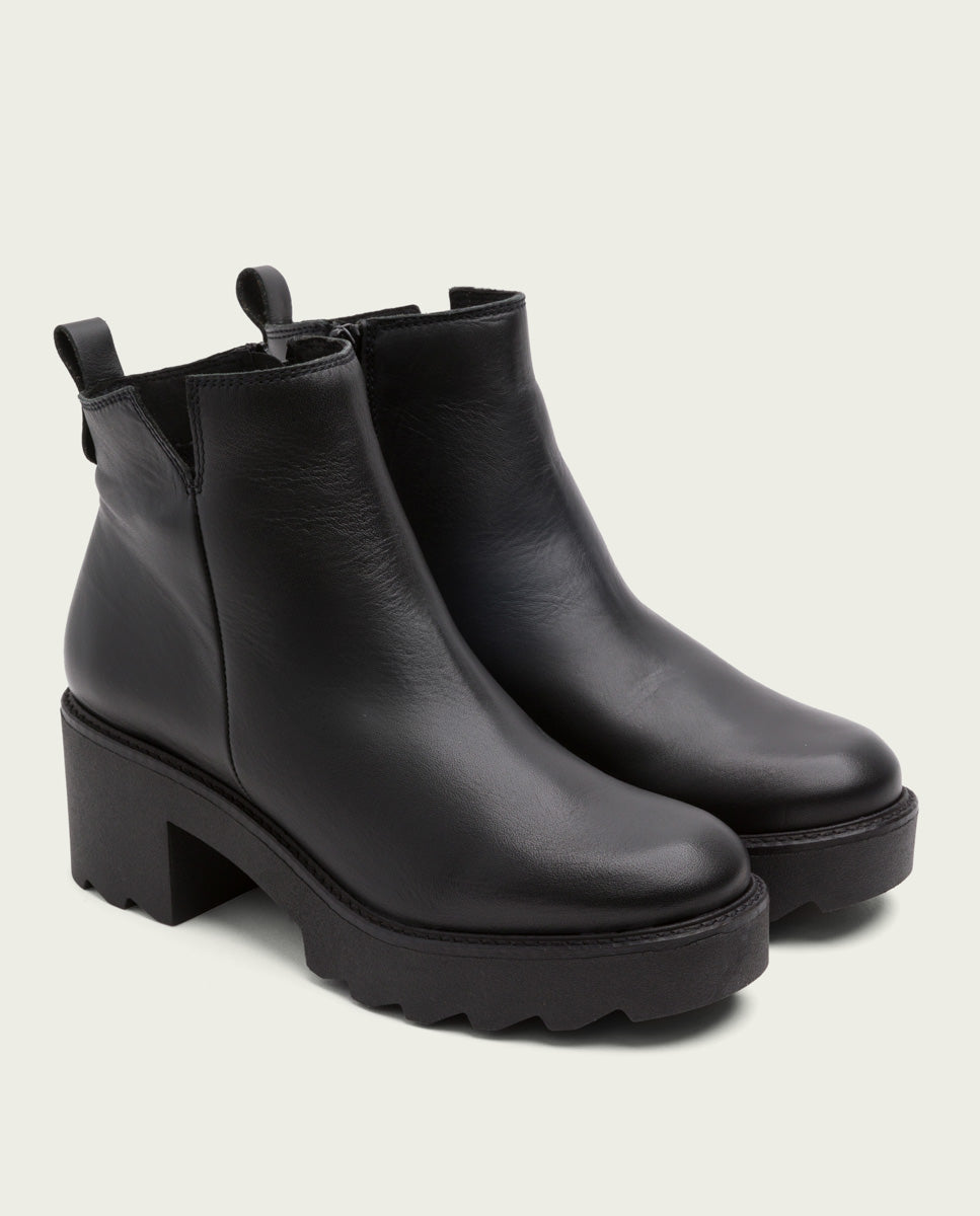 porronet BOTINES DE PIEL CON CREMALLERA NEGRA MILA Oferta especial de fábrica