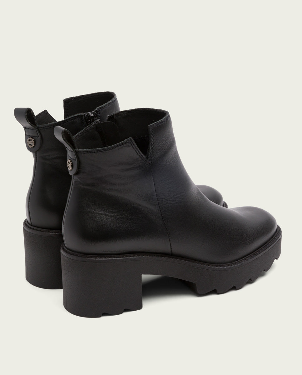 porronet BOTINES DE PIEL CON CREMALLERA NEGRA MILA Oferta especial de fábrica