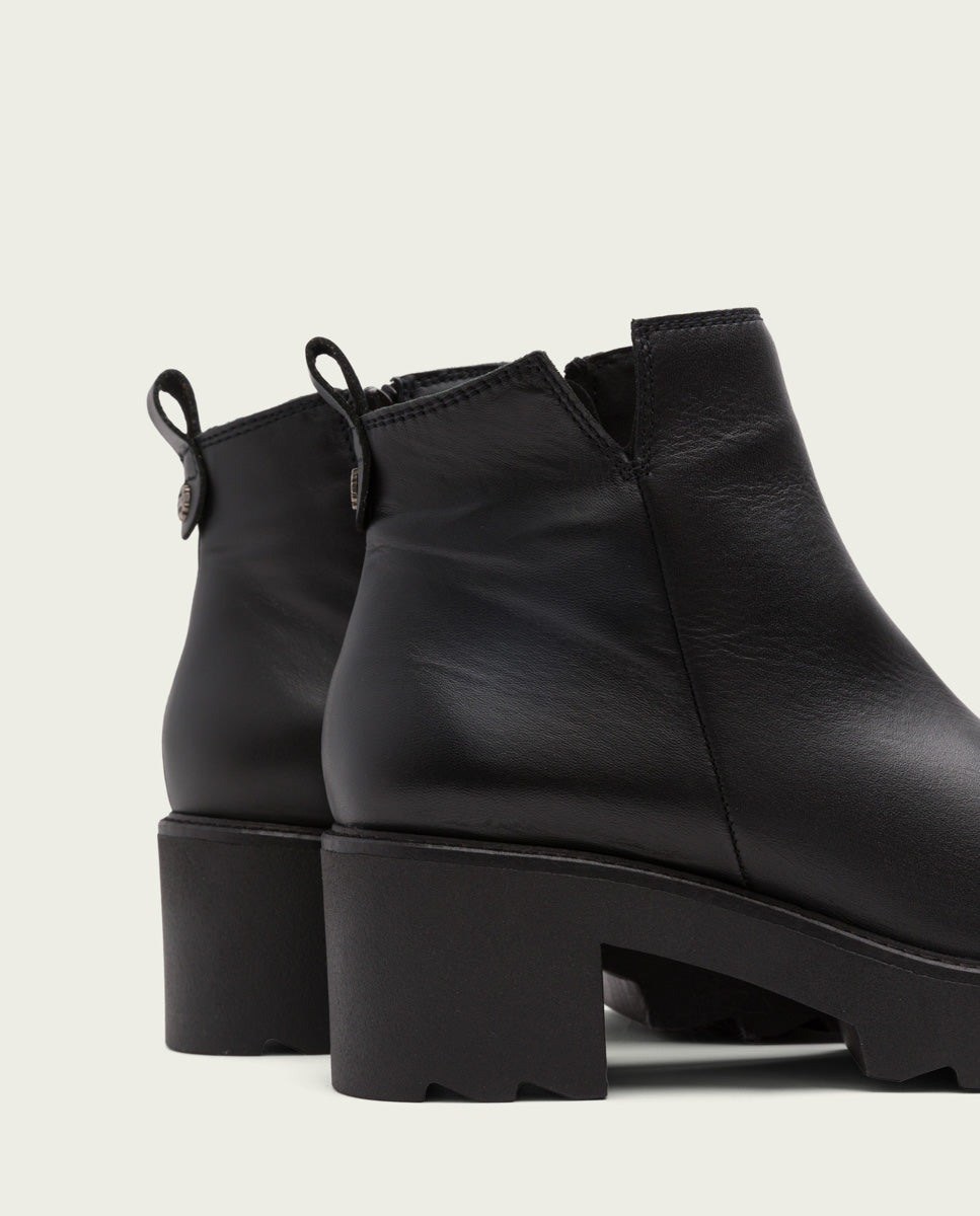 porronet BOTINES DE PIEL CON CREMALLERA NEGRA MILA Oferta especial de fábrica