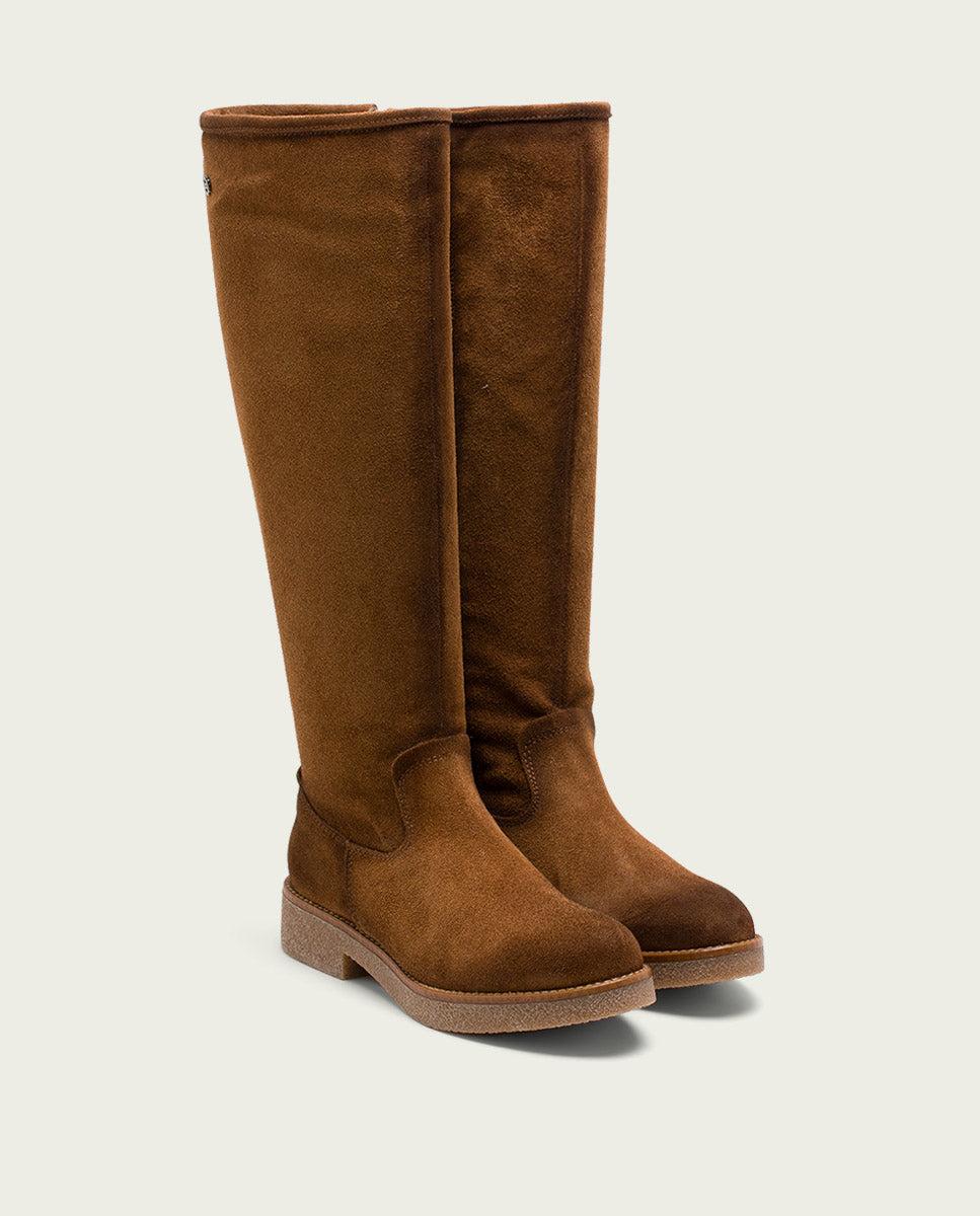 porronet BOTAS ALTAS DE PIEL CUERO CON CREMALLERA DUNA Solo queda un día