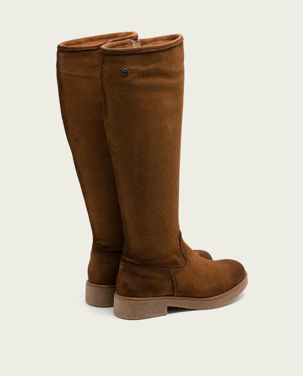 porronet BOTAS ALTAS DE PIEL CUERO CON CREMALLERA DUNA Solo queda un día