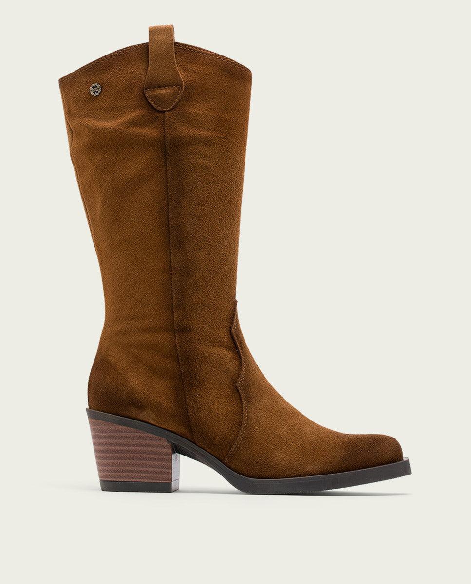 porronet BOTAS COWBOY DE PIEL CUERO CON CREMALLERA HILDA Superdescuento