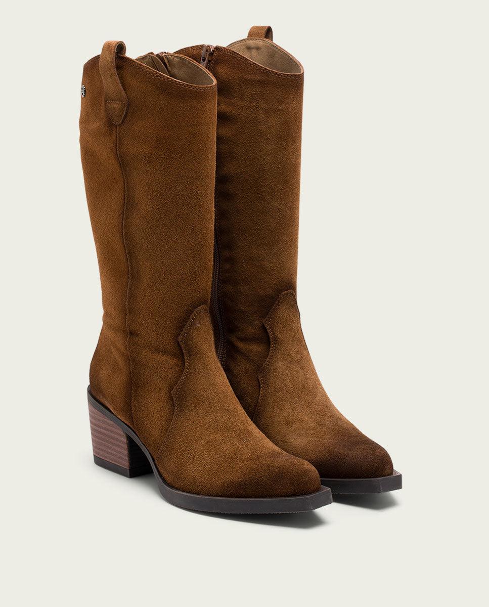 porronet BOTAS COWBOY DE PIEL CUERO CON CREMALLERA HILDA Superdescuento