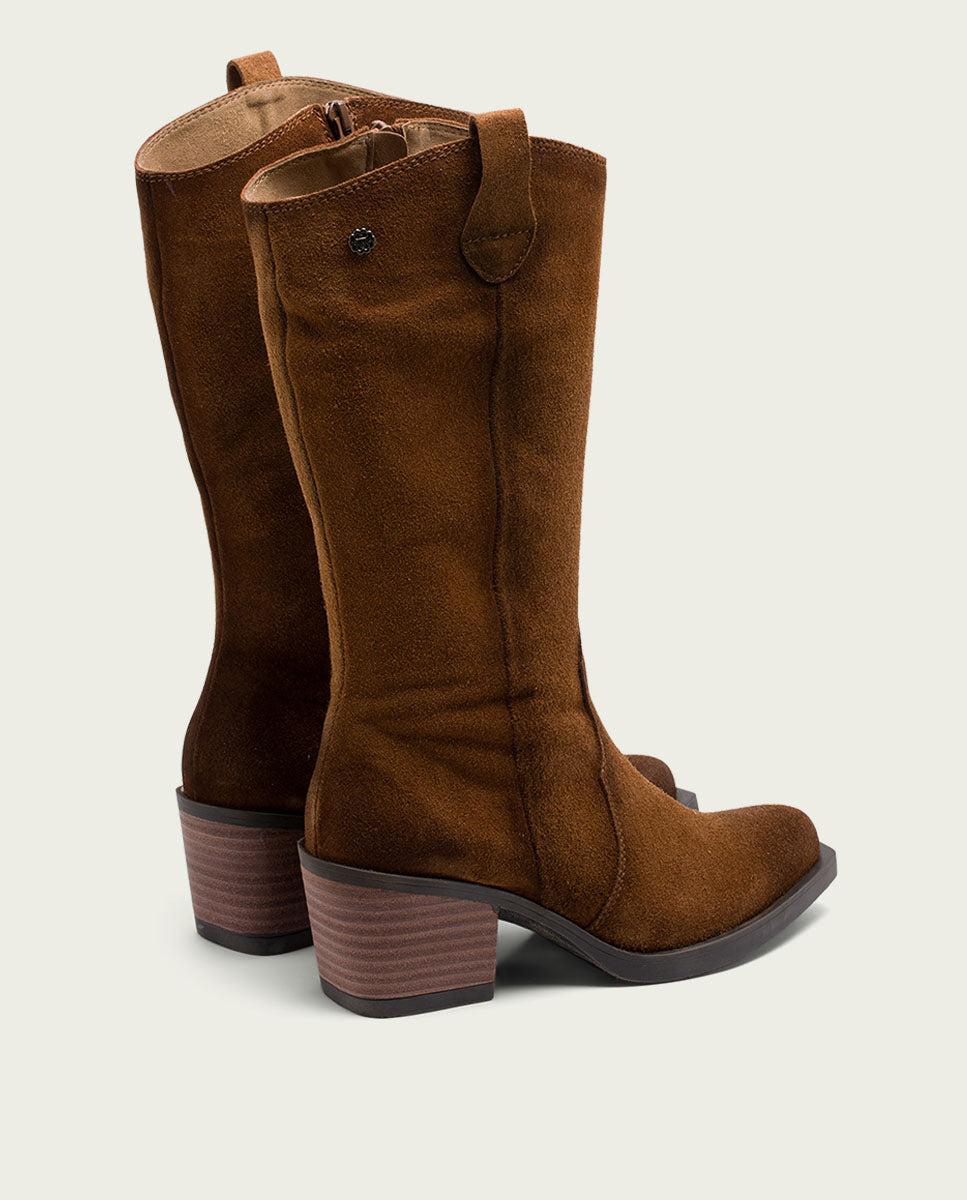 porronet BOTAS COWBOY DE PIEL CUERO CON CREMALLERA HILDA Superdescuento