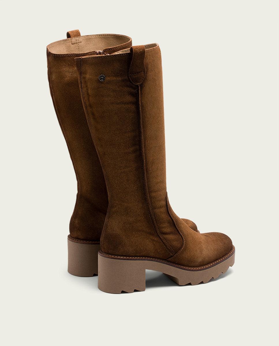 porronet BOTAS DE PIEL CON CREMALLERA CUERO MEGHAN Grandes descuentos