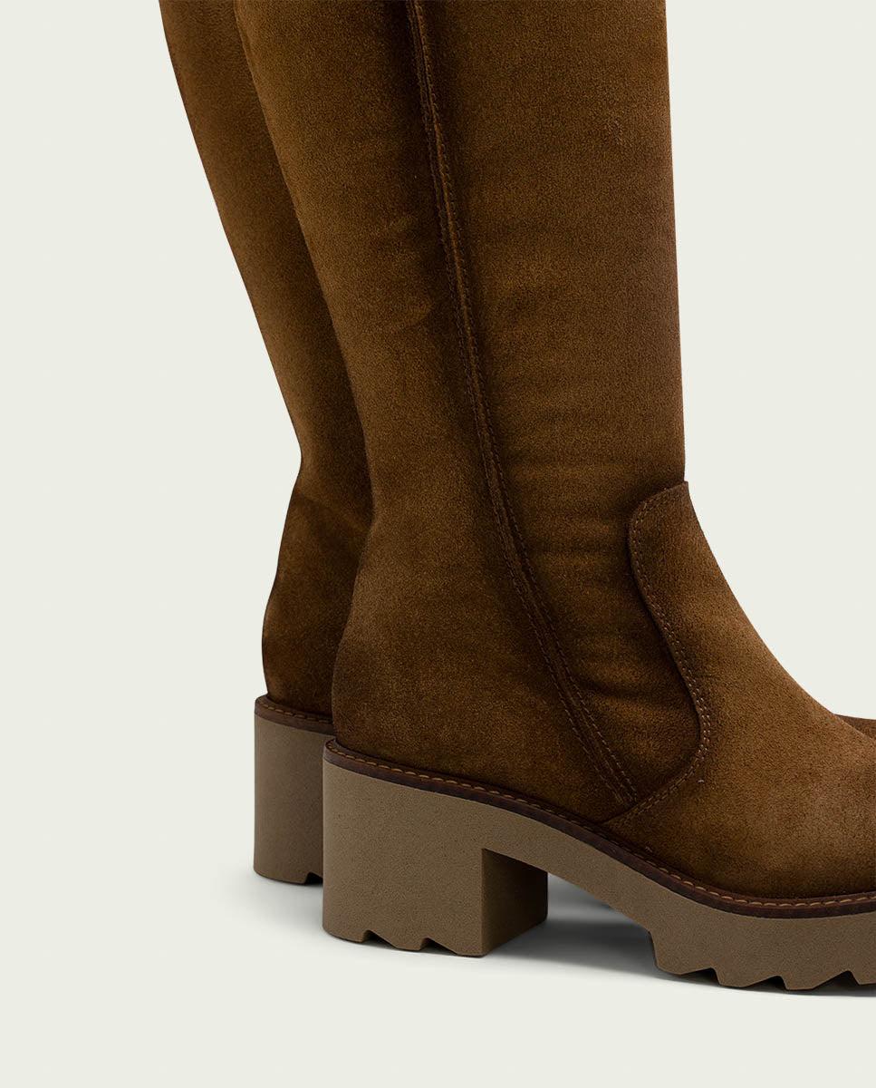 porronet BOTAS DE PIEL CON CREMALLERA CUERO MEGHAN Grandes descuentos