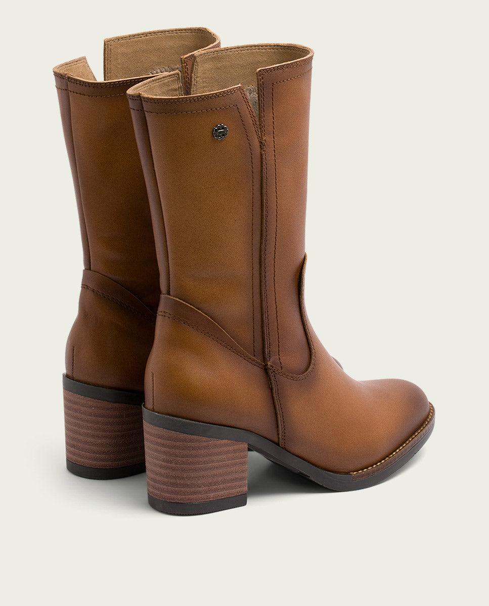 porronet BOTAS DE PIEL CUERO CON CREMALLERA JANIA Liquidación