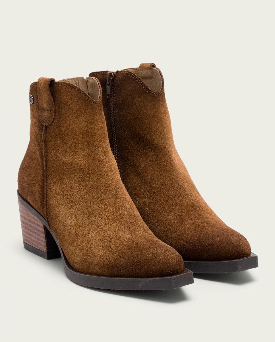 porronet BOTINES COWBOY DE PIEL CUERO CON CREMALLERA HEBE Limitado a 3 días