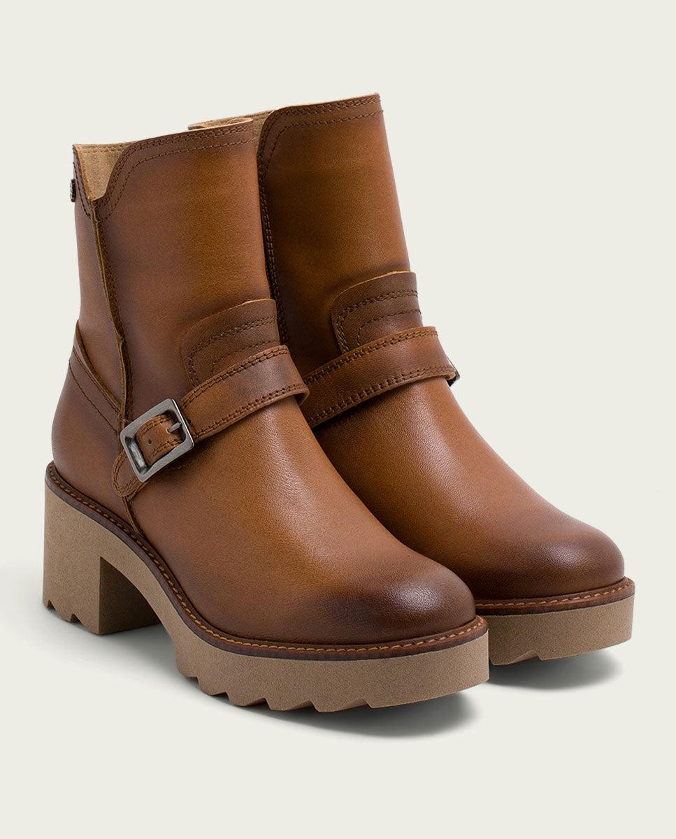 porronet BOTINES DE PIEL CON CREMALLERA CUERO MALIA Ahorra y exporta