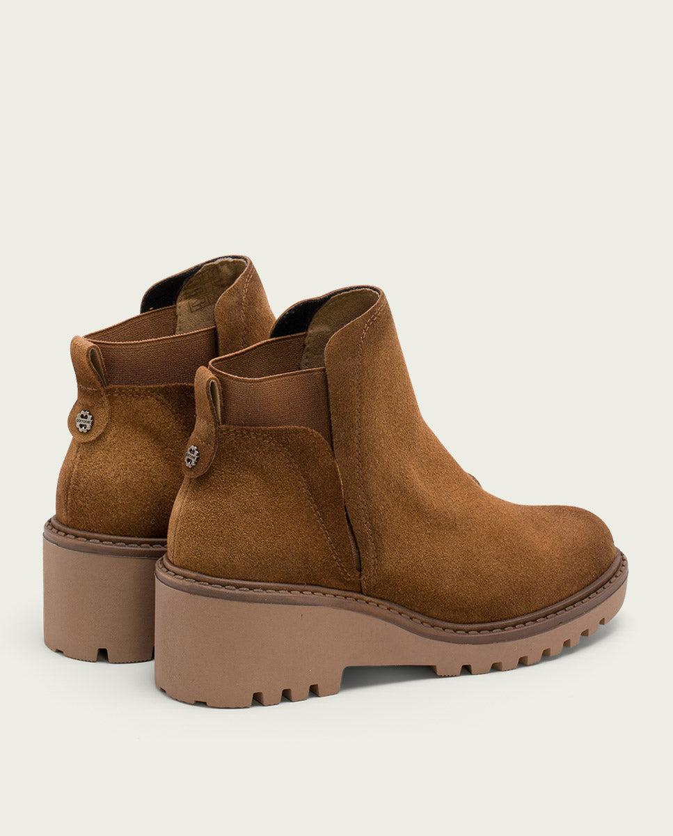 porronet BOTINES DE PIEL CON CUÑA CON ELÁSTICO CUERO LIV En oferta