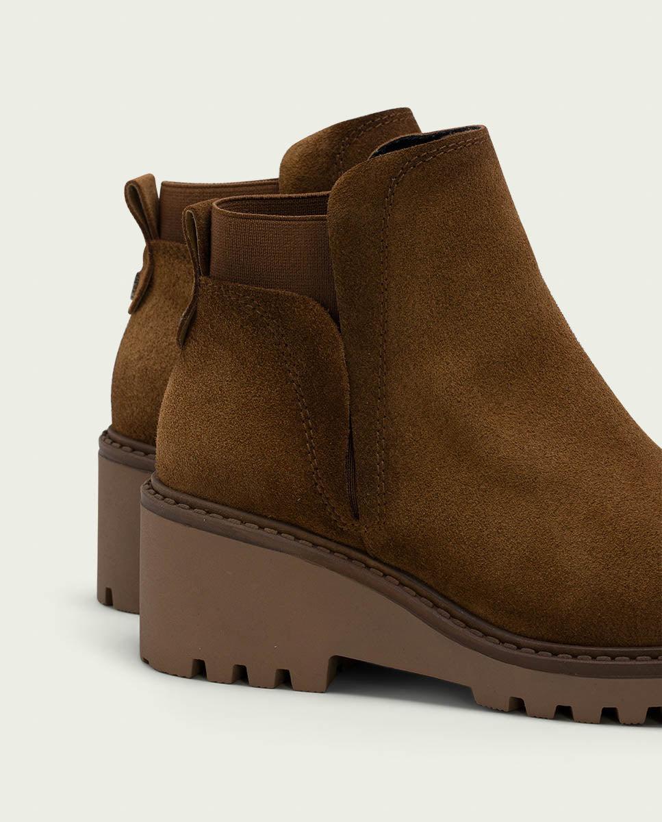 porronet BOTINES DE PIEL CON CUÑA CON ELÁSTICO CUERO LIV En oferta