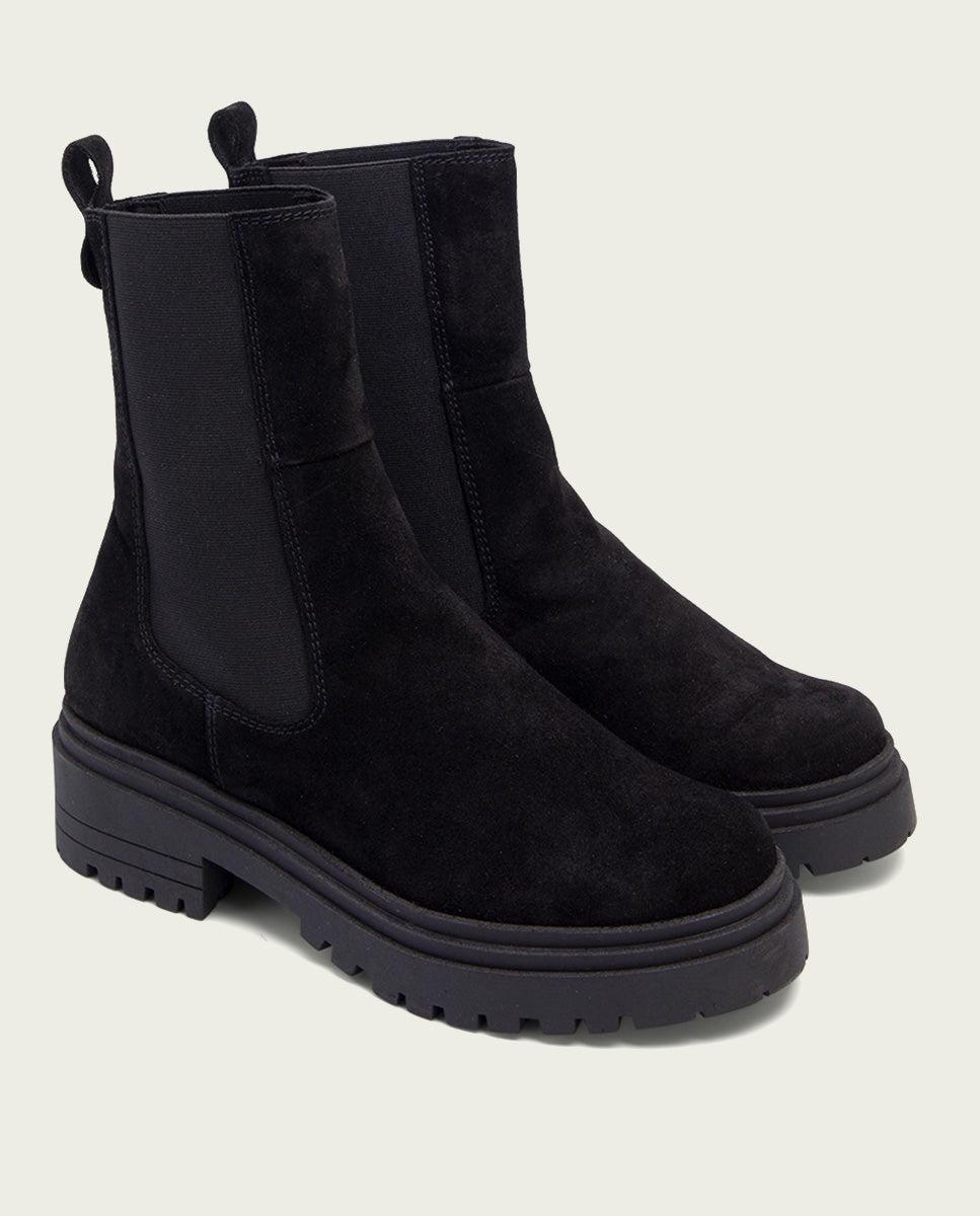 porronet BOTINES DE SERRAJE NEGROS CON ELÁSTICOS FLEUR Precio ultrabajo