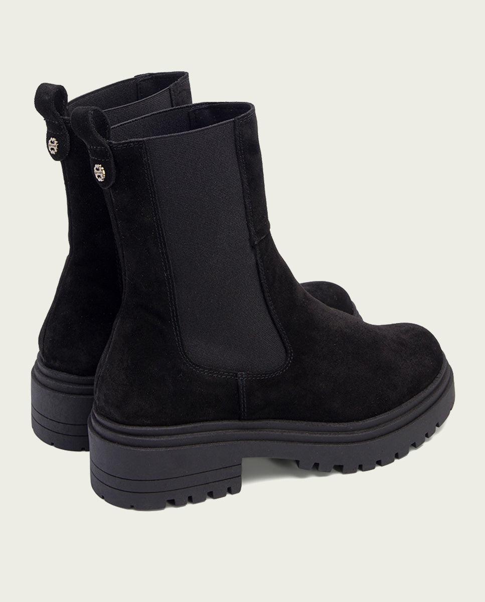 porronet BOTINES DE SERRAJE NEGROS CON ELÁSTICOS FLEUR Precio ultrabajo