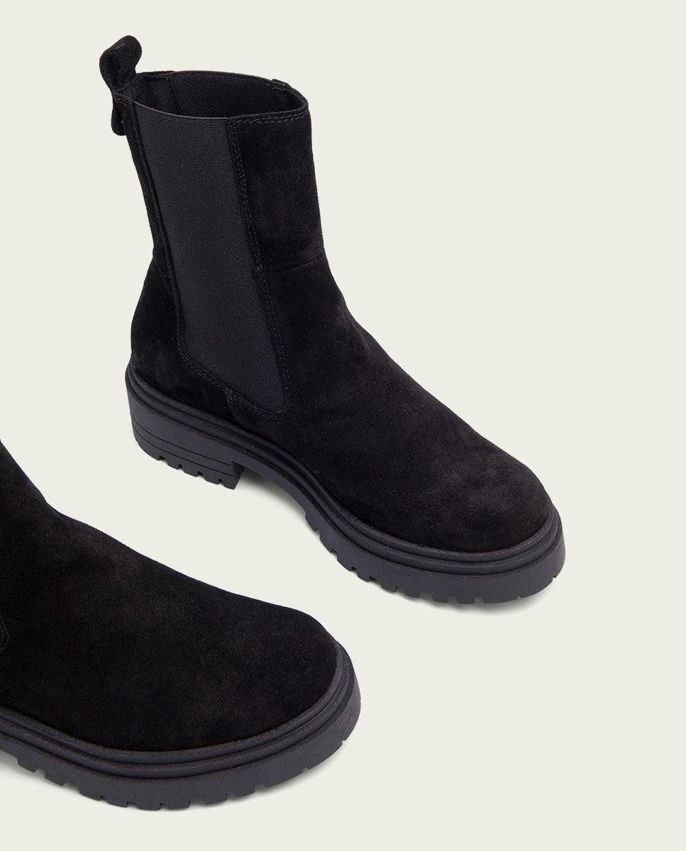 porronet BOTINES DE SERRAJE NEGROS CON ELÁSTICOS FLEUR Precio ultrabajo