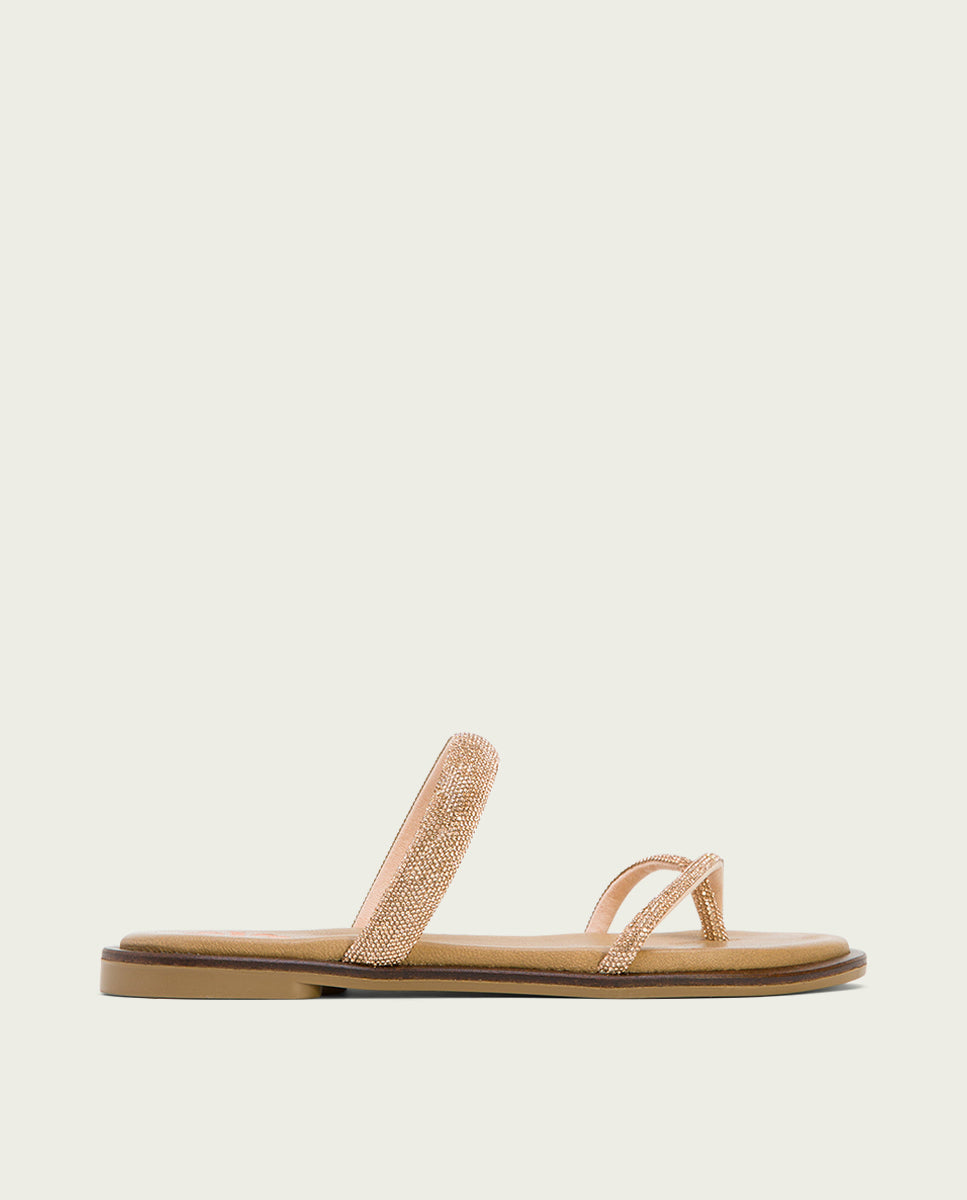porronet SANDALIA ESCLAVA PLANA PIEL ROSÉ CALI Outlet online