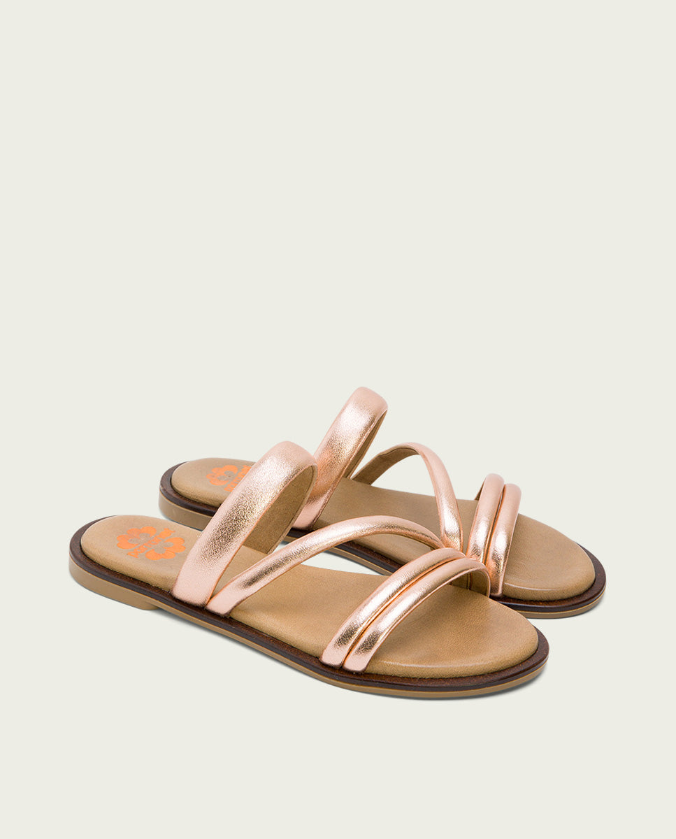 porronet SANDALIA PLANA PIEL ROSÉ CAROL