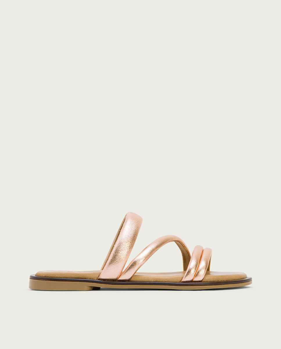 porronet SANDALIA PLANA PIEL ROSÉ CAROL Tienda