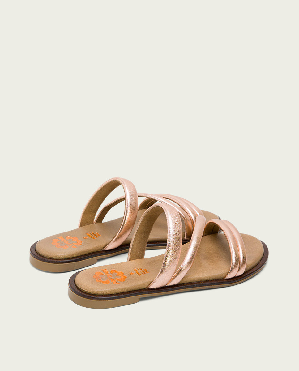 porronet SANDALIA PLANA PIEL ROSÉ CAROL Tienda