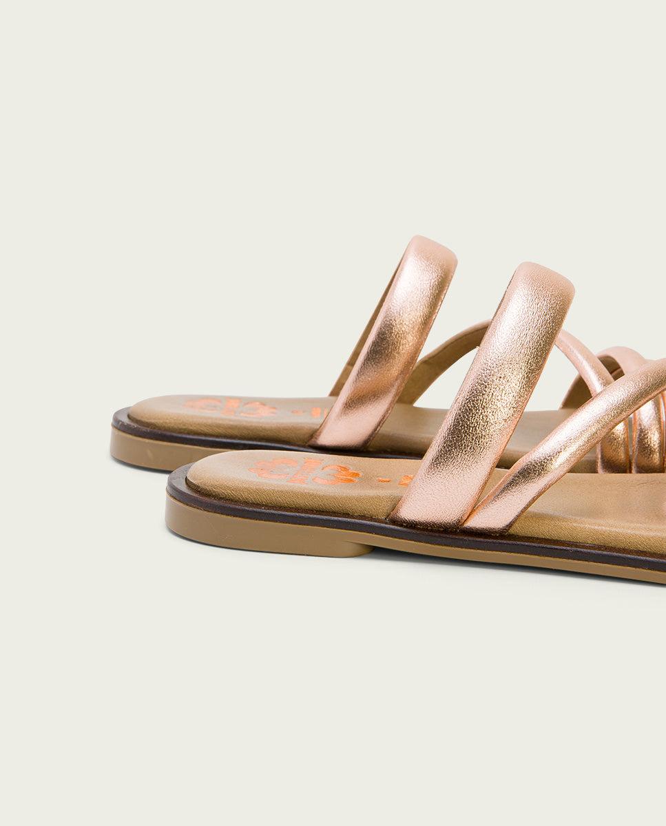 porronet SANDALIA PLANA PIEL ROSÉ CAROL Tienda