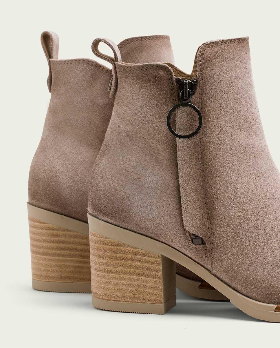 porronet BOTINES DE PIEL ARENA CON CREMALLERA JUNO Oferta especial