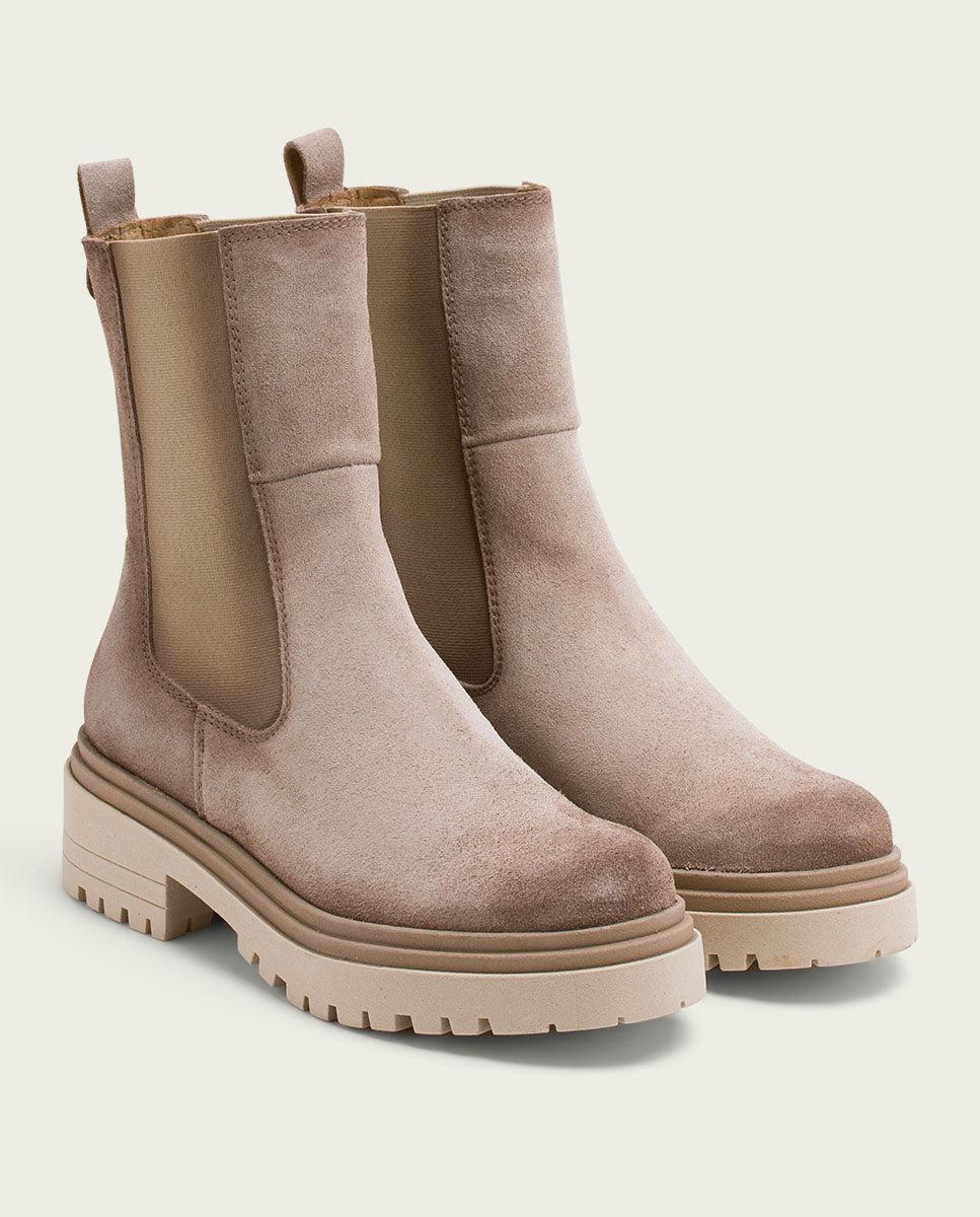 porronet BOTINES DE SERRAJE ARENA CON ELÁSTICOS FLEUR Último día