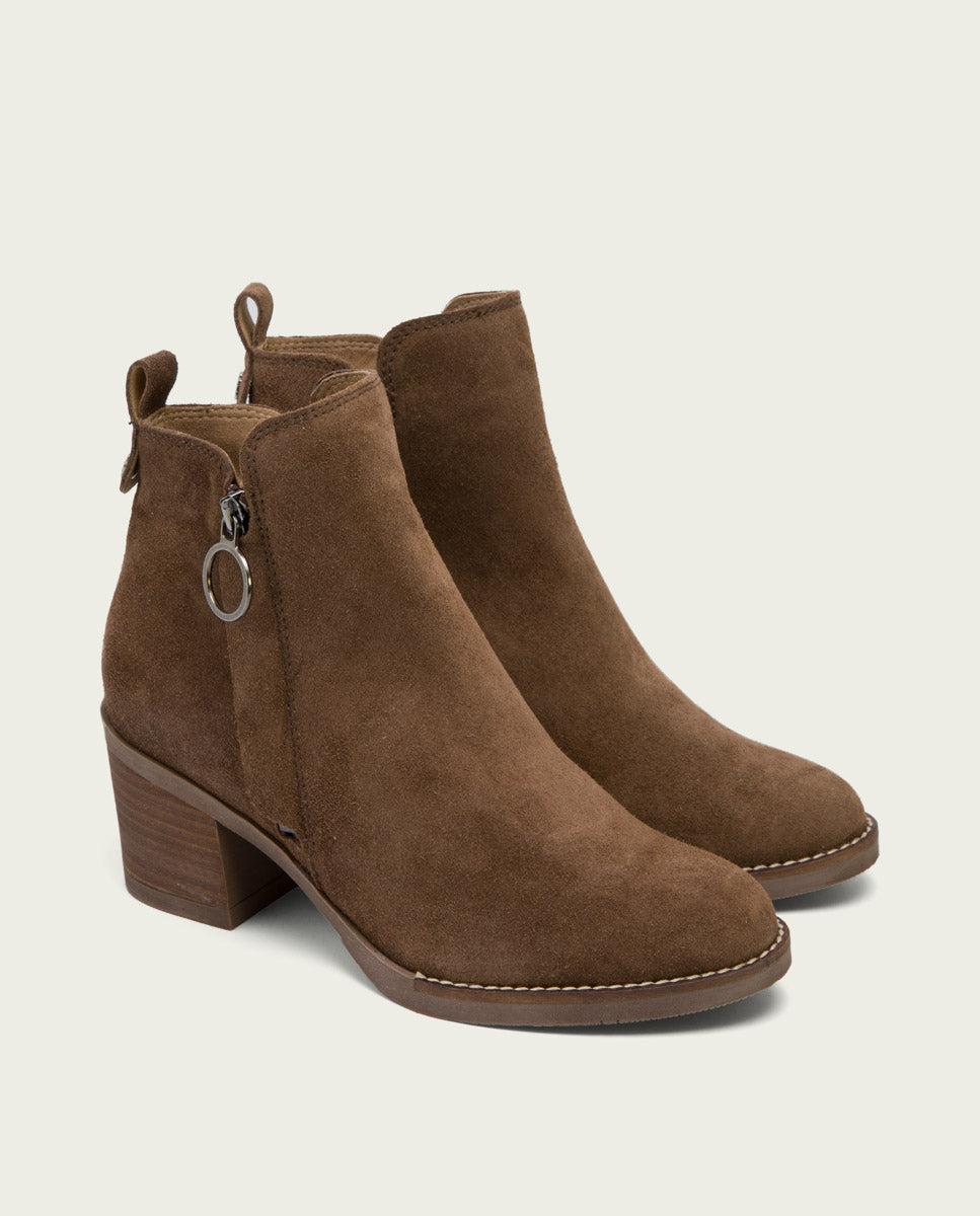 porronet BOTINES DE TACÓN MOKA CON CREMALLERA NERY Última moda