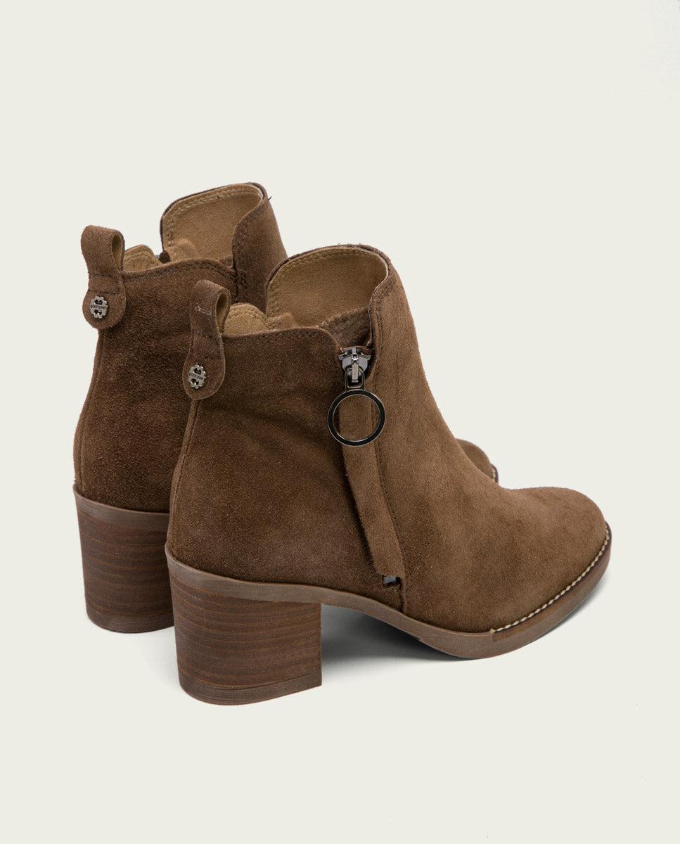 porronet BOTINES DE TACÓN MOKA CON CREMALLERA NERY Última moda