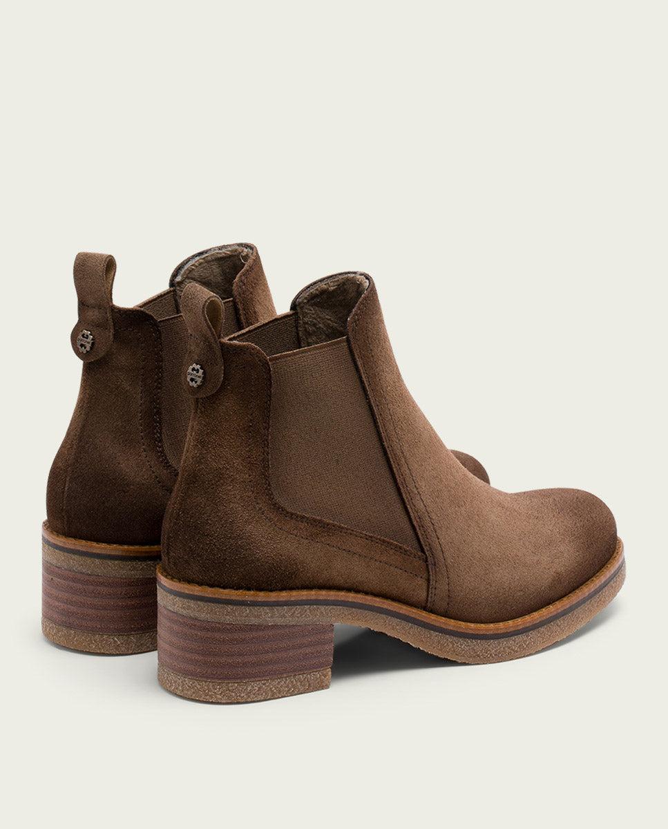 porronet BOTINES DE PIEL MOKA CON ELÁSTICOS GILLIAN Los más vendidos