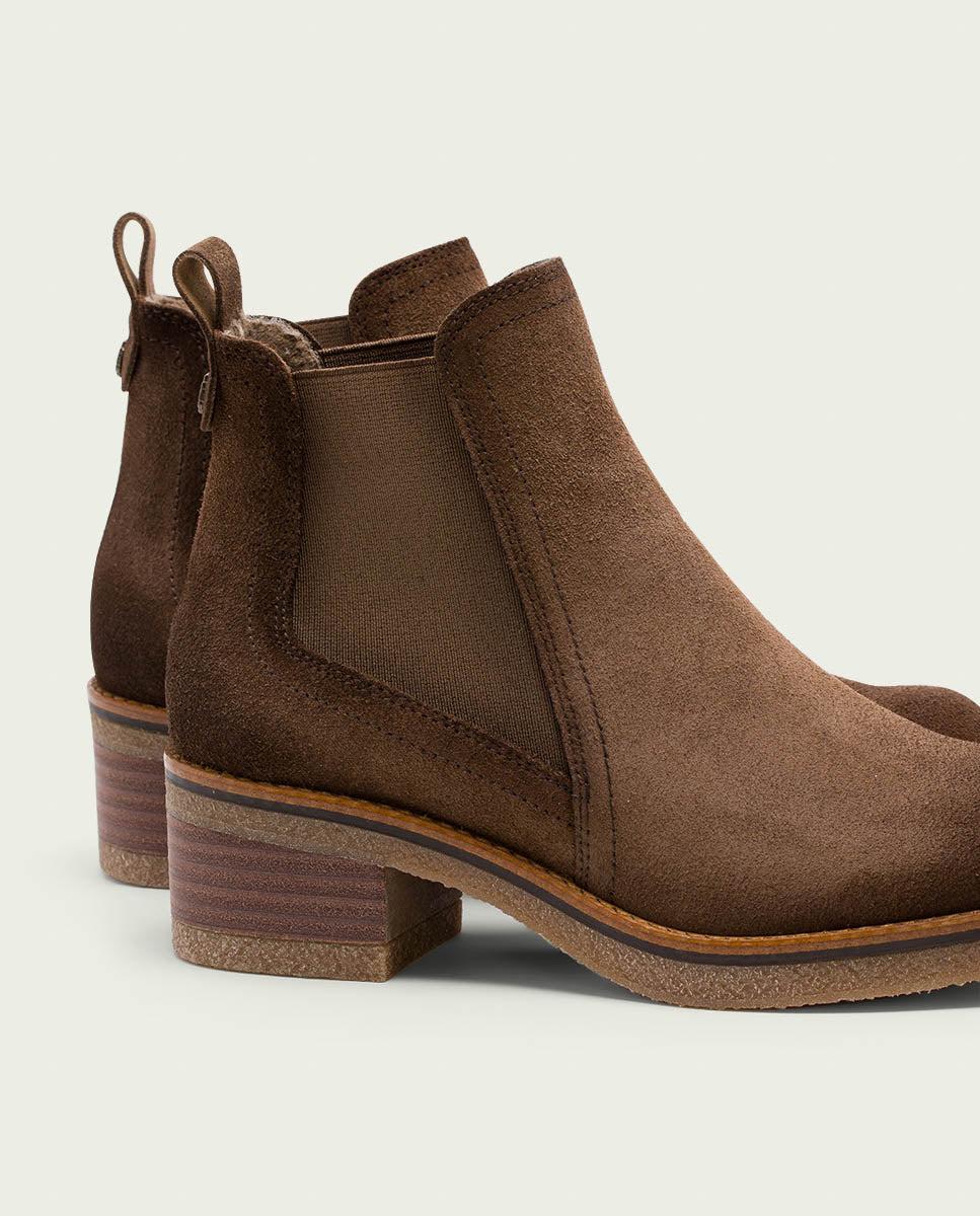porronet BOTINES DE PIEL MOKA CON ELÁSTICOS GILLIAN Los más vendidos
