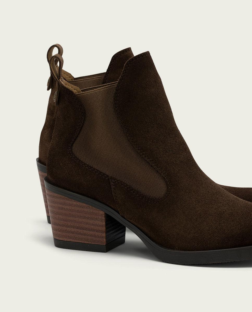 porronet BOTINES COWBOY DE PIEL MOKA CON ELÁSTICOS HADLEY Descuento