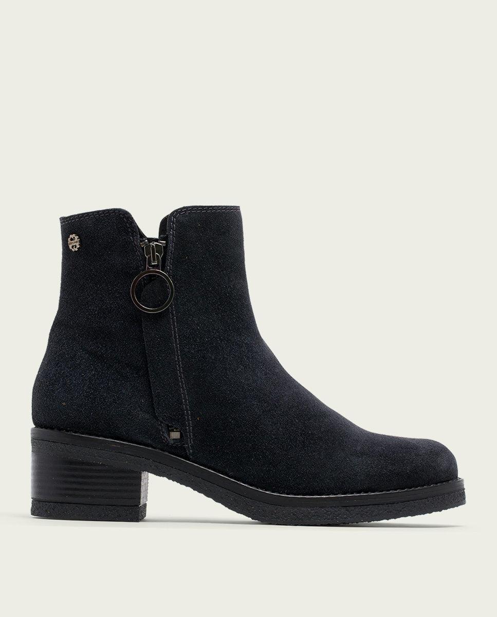 porronet BOTINES DE PIEL CARBÓN CON CREMALLERA GLEDA Mejor oferta