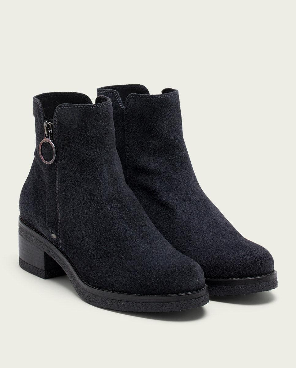 porronet BOTINES DE PIEL CARBÓN CON CREMALLERA GLEDA Mejor oferta