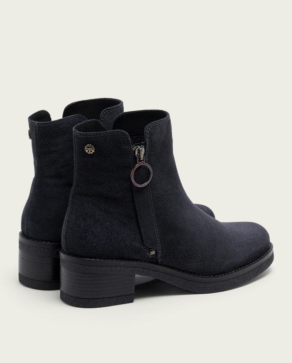 porronet BOTINES DE PIEL CARBÓN CON CREMALLERA GLEDA Mejor oferta