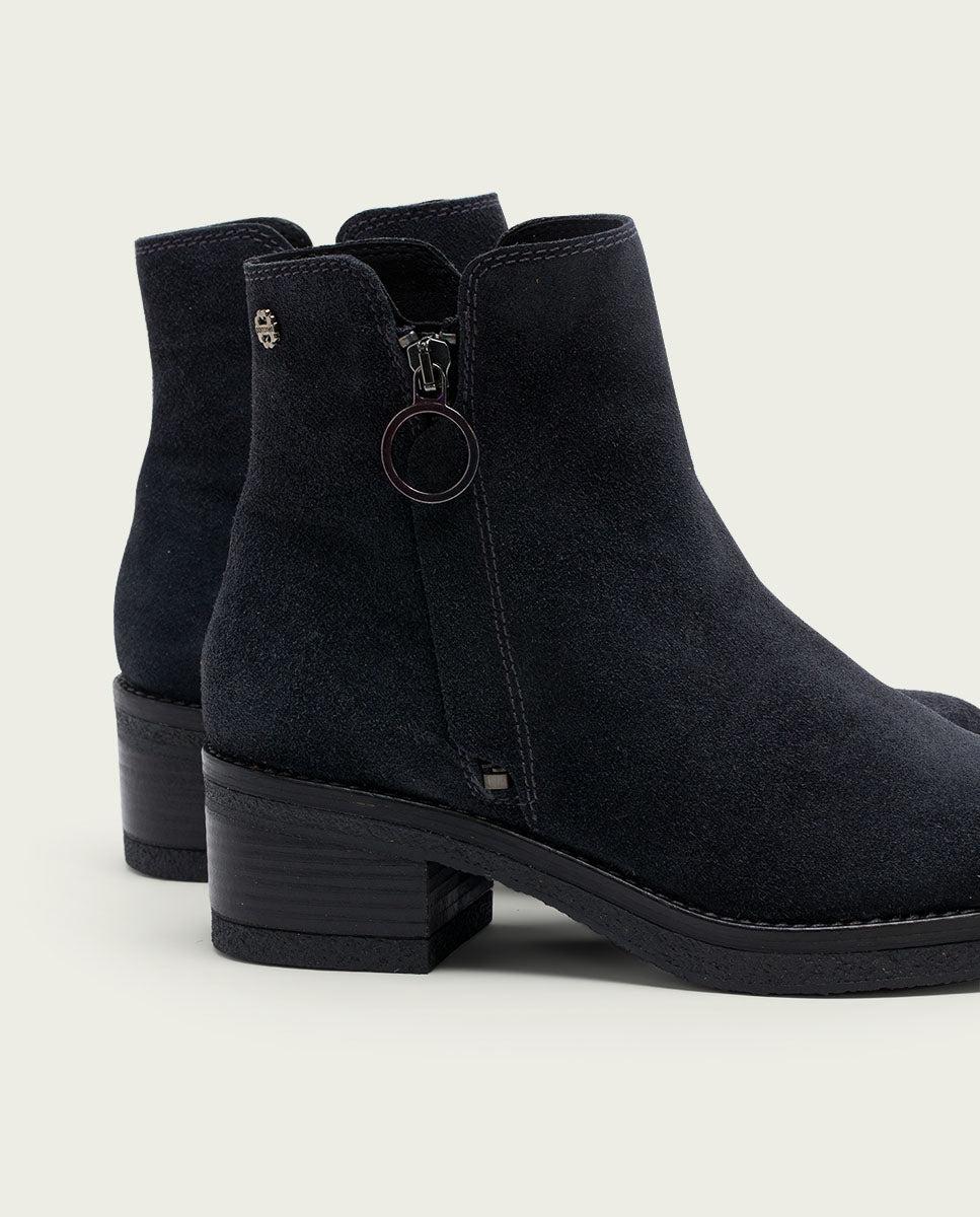 porronet BOTINES DE PIEL CARBÓN CON CREMALLERA GLEDA Mejor oferta