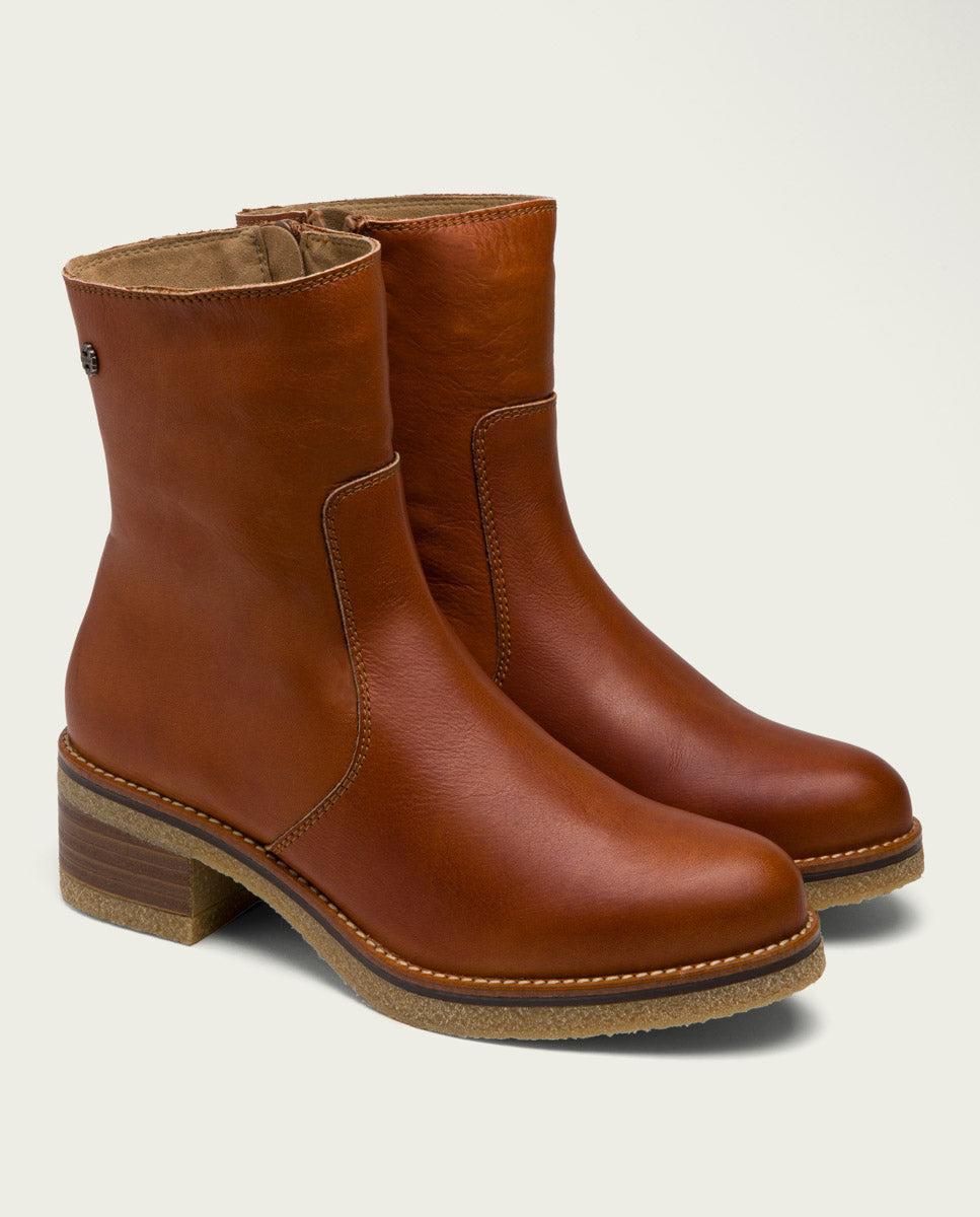 porronet BOTINES PLANOS CUERO CON CREMALLERA PAX Rebajas top