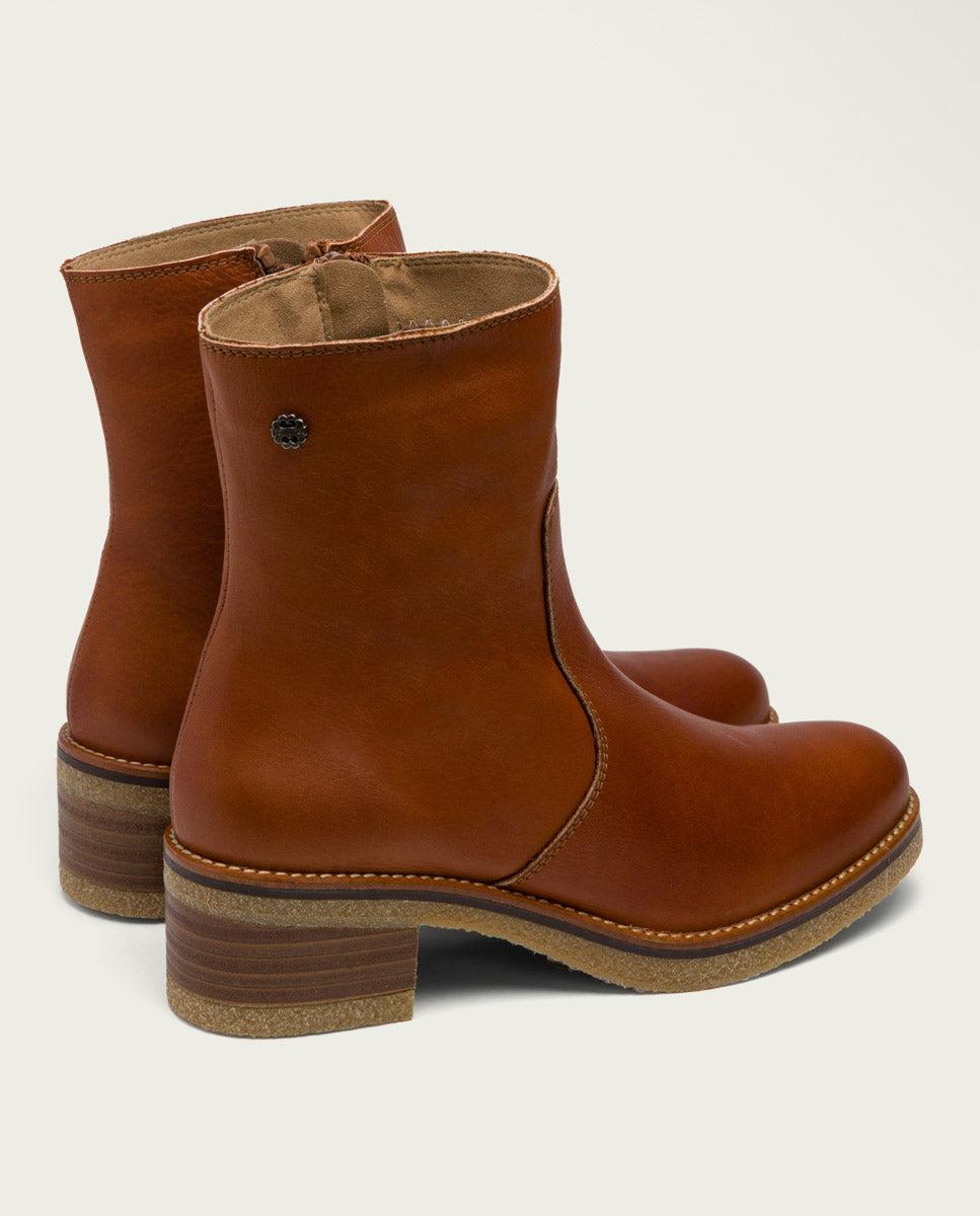 porronet BOTINES PLANOS CUERO CON CREMALLERA PAX Rebajas top