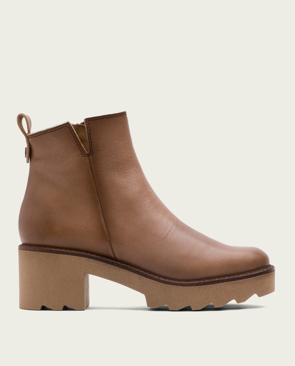 porronet BOTINES DE PIEL CON CREMALLERA TAUPE MILA Envío gratis