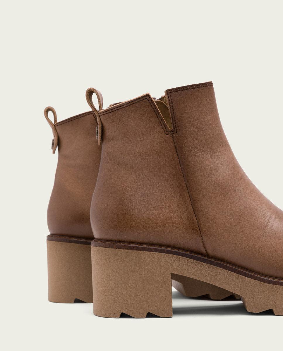 porronet BOTINES DE PIEL CON CREMALLERA TAUPE MILA Envío gratis