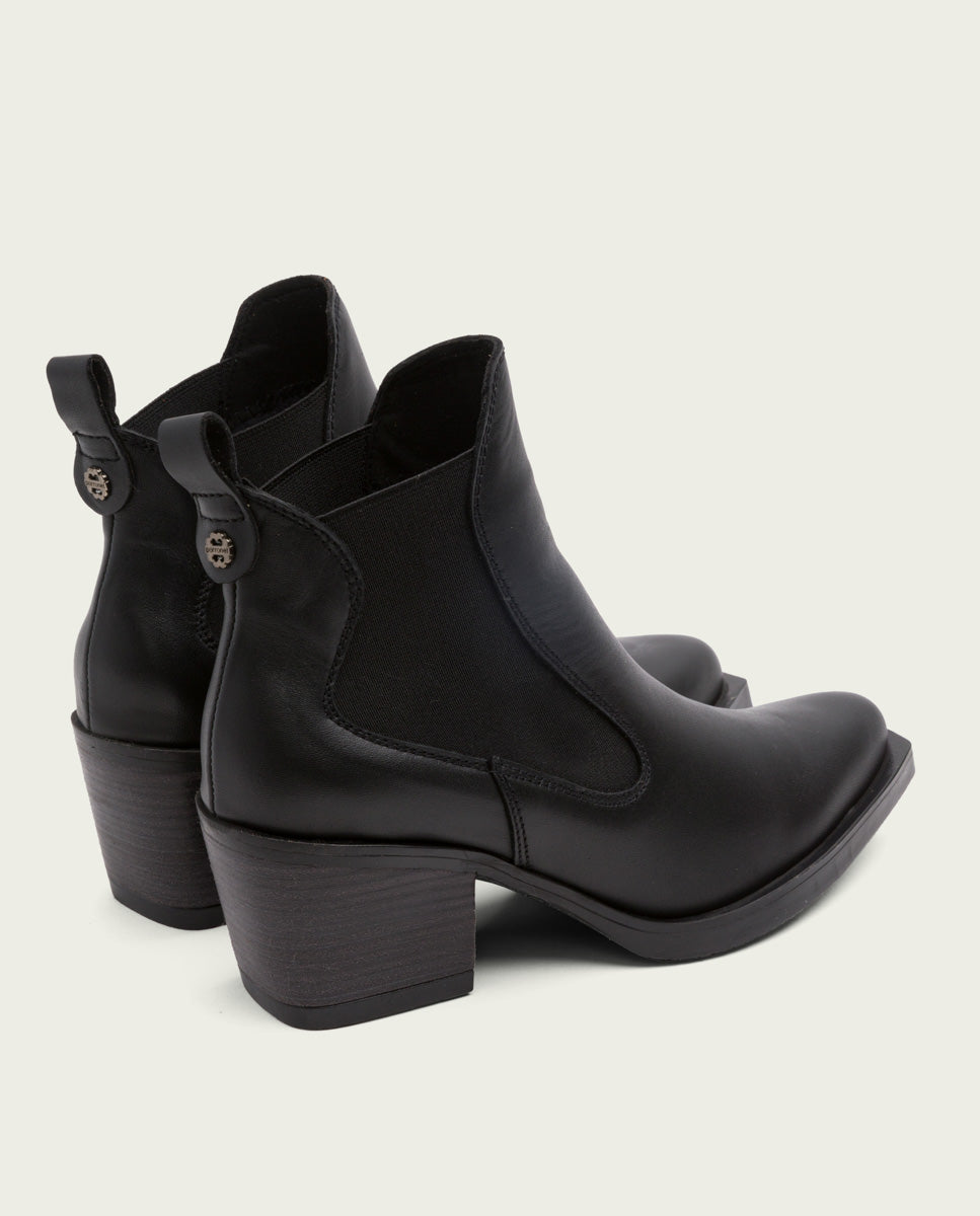 porronet BOTINES COWBOY DE PIEL NEGRA CON ELÁSTICOS HADDIE Últimos 3 días