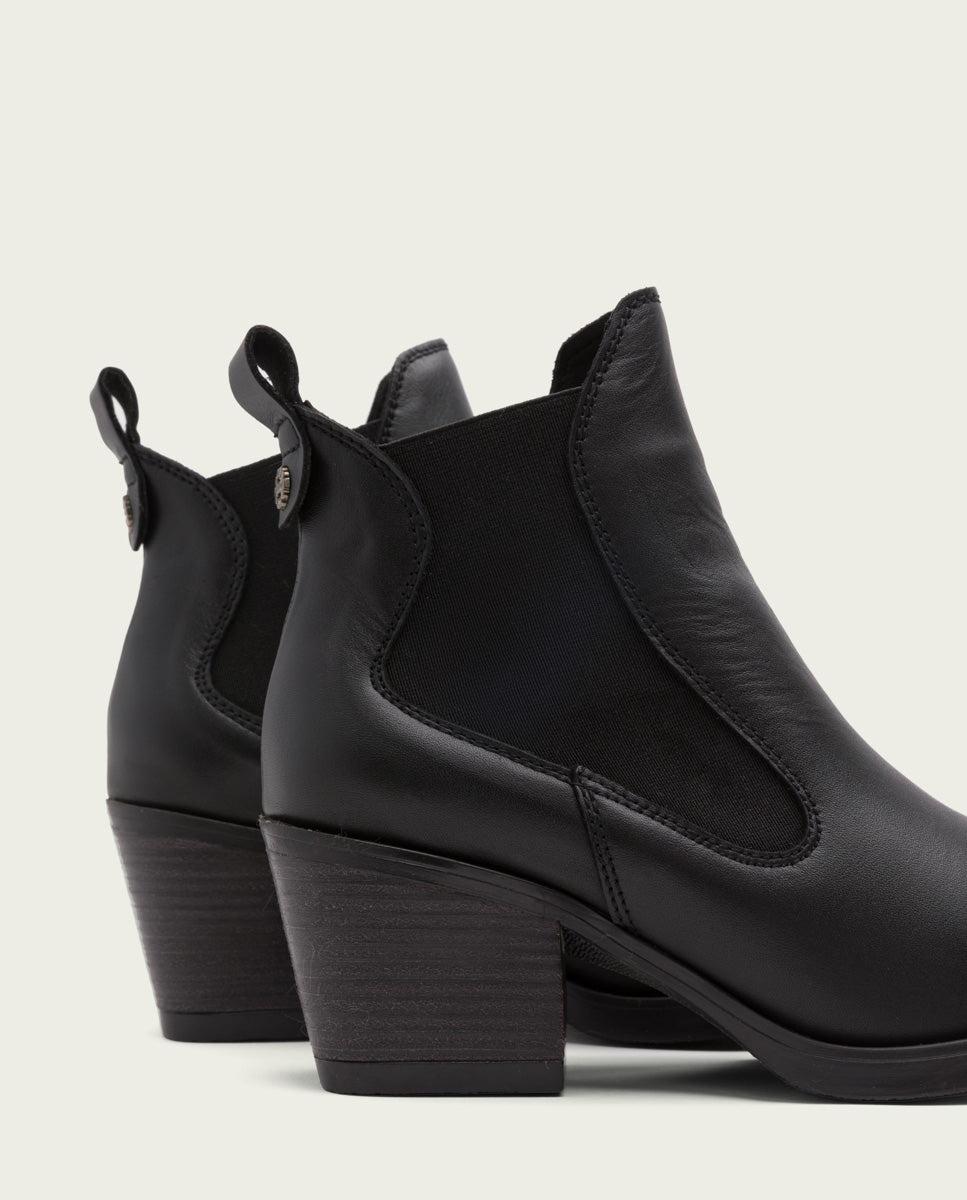 porronet BOTINES COWBOY DE PIEL NEGRA CON ELÁSTICOS HADDIE Últimos 3 días