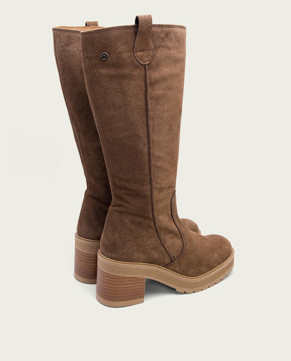 porronet BOTAS DE TACÓN MOKA CON CREMALLERA ROXANA Precio de fábrica